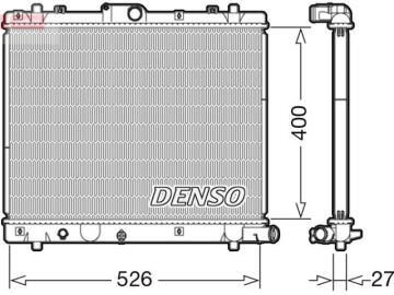 Радіатор двигуна DRM47036 (Denso)