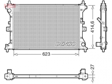 Радиатор двигателя DRM47039 (Denso)
