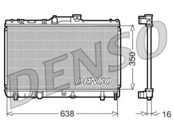 Радиатор двигателя DRM50013 (Denso)