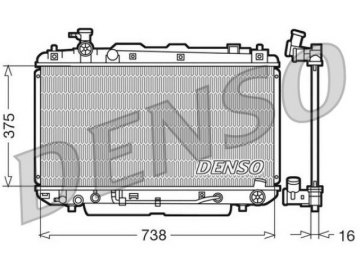 Радіатор двигуна DRM50022 (Denso)