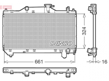 Радиатор двигателя DRM50031 (Denso)