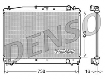 Радиатор двигателя DRM50033 (Denso)