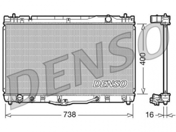 Радиатор двигателя DRM50043 (Denso)