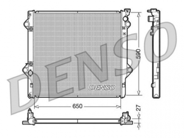 Радиатор двигателя DRM50047 (Denso)