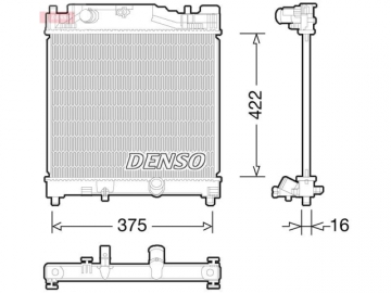 Радіатор двигуна DRM50056 (Denso)
