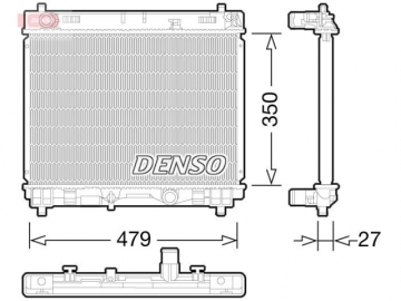 Радиатор двигателя DRM50058 (Denso)