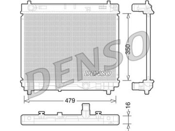 Радіатор двигуна DRM50059 (Denso)