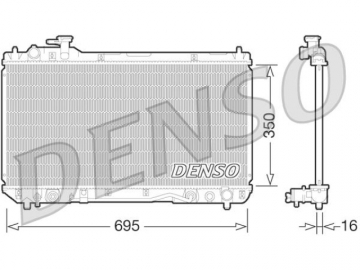 Радіатор двигуна DRM50061 (Denso)