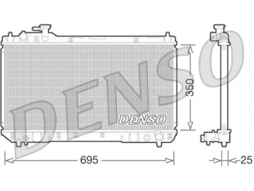 Радиатор двигателя DRM50062 (Denso)