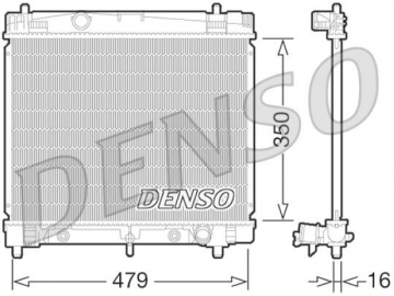 Радіатор двигуна DRM50070 (Denso)
