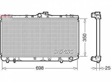 Радіатор двигуна DRM50079 (Denso)