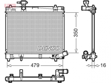 Радиатор двигателя DRM50086 (Denso)