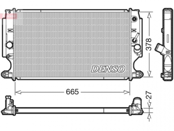 Радиатор двигателя DRM50088 (Denso)