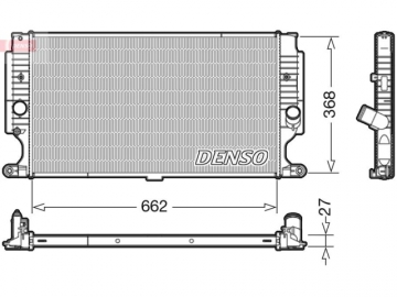 Радиатор двигателя DRM50090 (Denso)