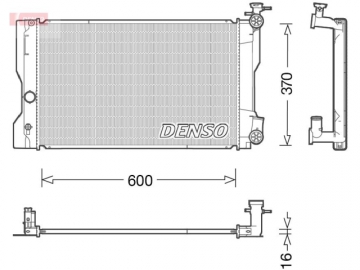 Радиатор двигателя DRM50091 (Denso)