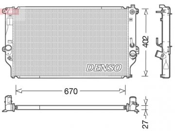 Радиатор двигателя DRM50092 (Denso)