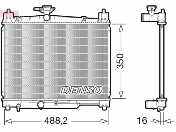 Радіатор двигуна DRM50101 (Denso)