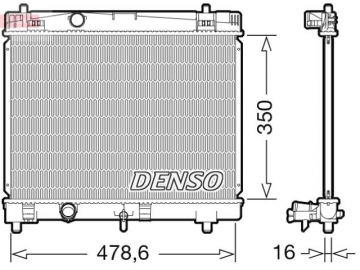 Радиатор двигателя DRM50103 (Denso)
