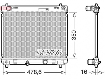 Радіатор двигуна DRM50104 (Denso)