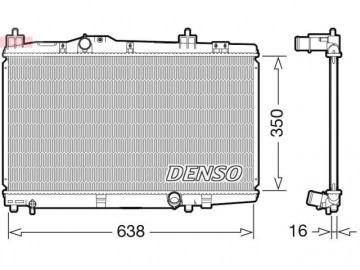 Радіатор двигуна DRM50105 (Denso)