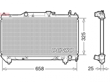 Радиатор двигателя DRM50115 (Denso)