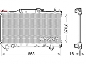 Радиатор двигателя DRM50117 (Denso)