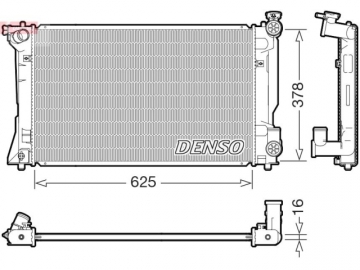 Радиатор двигателя DRM50118 (Denso)