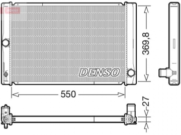 Радіатор двигуна DRM50123 (Denso)