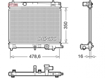 Радиатор двигателя DRM50137 (Denso)