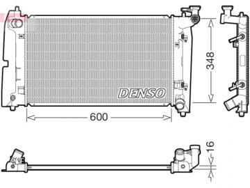Радіатор двигуна DRM50142 (Denso)