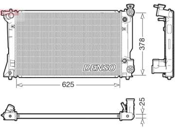 Радиатор двигателя DRM50145 (Denso)