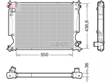 Радиатор двигателя DRM51014 (Denso)