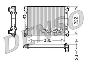 Радіатор двигуна DRM99001 (Denso)