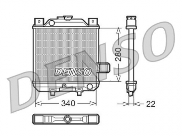 Радіатор двигуна DRM99006 (Denso)
