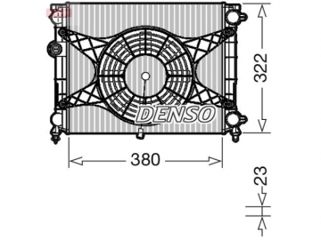 Радіатор двигуна DRM99010 (Denso)