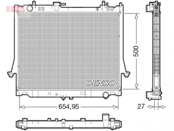 Радіатор двигуна DRM99014 (Denso)
