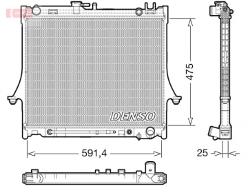 Радиатор двигателя DRM99015 (Denso)