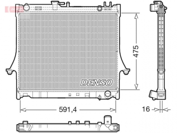 Радіатор двигуна DRM99016 (Denso)