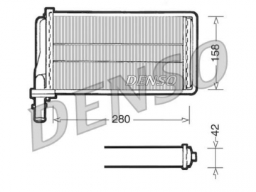 Cabin heater radiator DRR01001 (Denso)