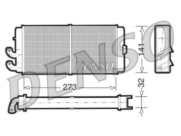 Cabin heater radiator DRR02001 (Denso)