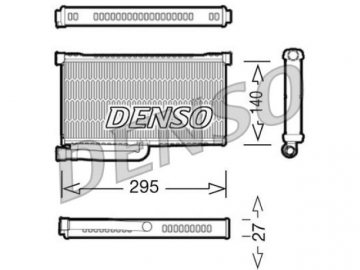 Cabin heater radiator DRR02004 (Denso)