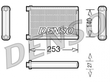 Cabin heater radiator DRR05005 (Denso)