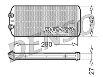 Радиатор печки DRR07005 (Denso)
