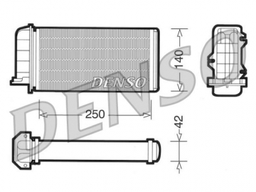 Радиатор печки DRR09002 (Denso)