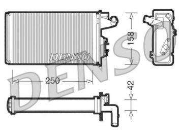 Cabin heater radiator DRR09010 (Denso)