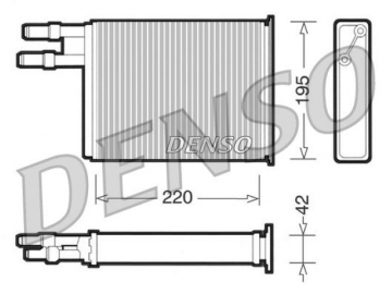 Cabin heater radiator DRR09031 (Denso)