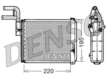 Cabin heater radiator DRR09032 (Denso)
