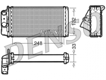 Cabin heater radiator DRR09050 (Denso)