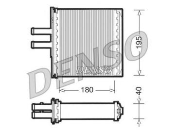 Cabin heater radiator DRR09061 (Denso)