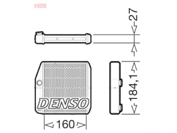 Радіатор обігрівач салону DRR09076 (Denso)